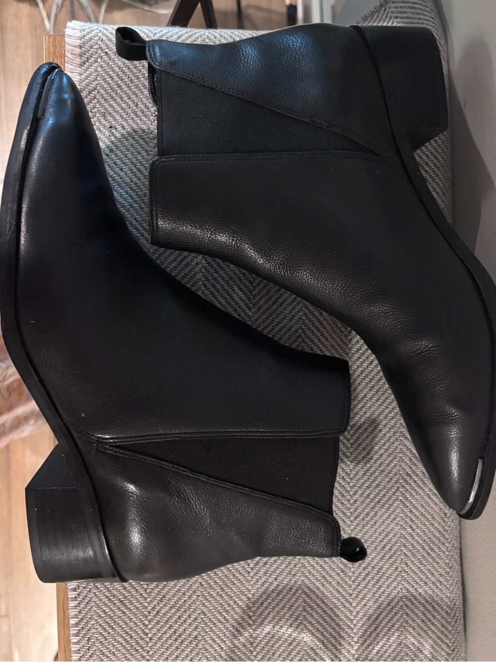 Vince Camuto Black Pointed Toe Ankle Booties - Picture 5 of 13